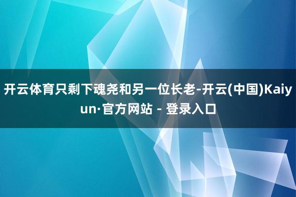 开云体育只剩下魂尧和另一位长老-开云(中国)Kaiyun·官方网站 - 登录入口