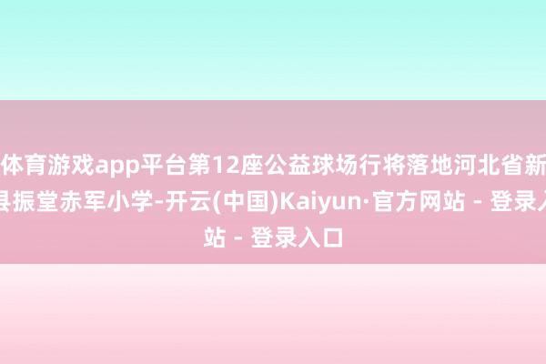 体育游戏app平台第12座公益球场行将落地河北省新河县振堂赤军小学-开云(中国)Kaiyun·官方网站 - 登录入口